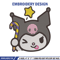 Kuromi face Embroidery Design, Hello kitty Embroidery, Embroidery File,Anime Embroidery, Anime shirt, Digital download.jpg