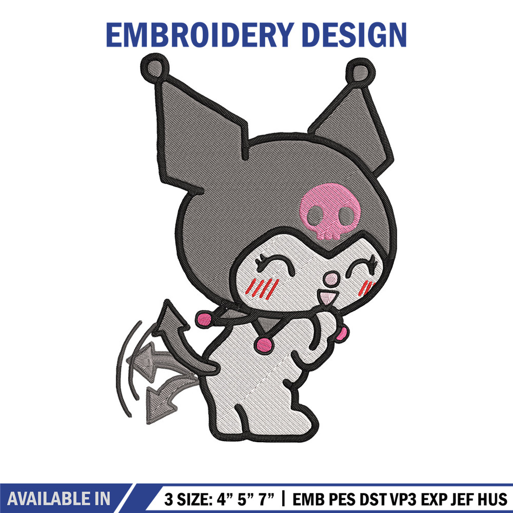 Kuromi sticker Embroidery Design, Hello kitty Embroidery, Embroidery File, Anime Embroidery,Anime shirt,Digital download.jpg