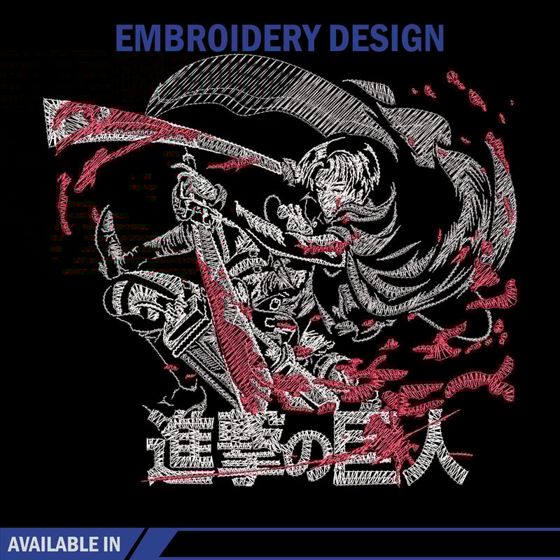 Levi ackerman Embroidery Design, Aot Embroidery, Embroidery File, Anime Embroidery, Anime shirt, Digital download.jpg