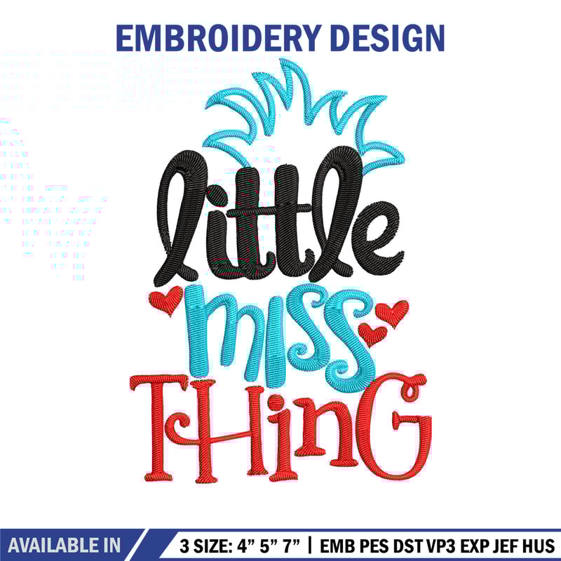 Little Miss Thing Dr seuss Embroidery Design, Dr seuss Embroidery, Embroidery File, Embroidery design, Digital download..jpg