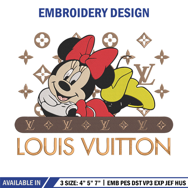 LV x minnie Embroidery Design, Mickey Embroidery, Embroidery File, LV Embroidery, Anime shirt, Digital download.jpg