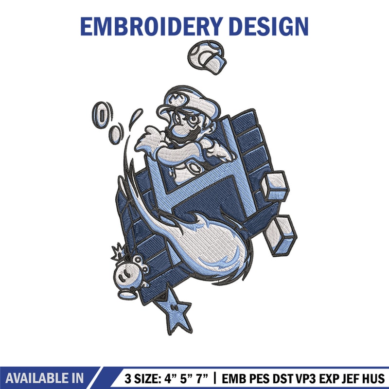 Mario poster Embroidery Design, Mario Embroidery, Embroidery File, Anime Embroidery, Anime shirt, Digital download.jpg