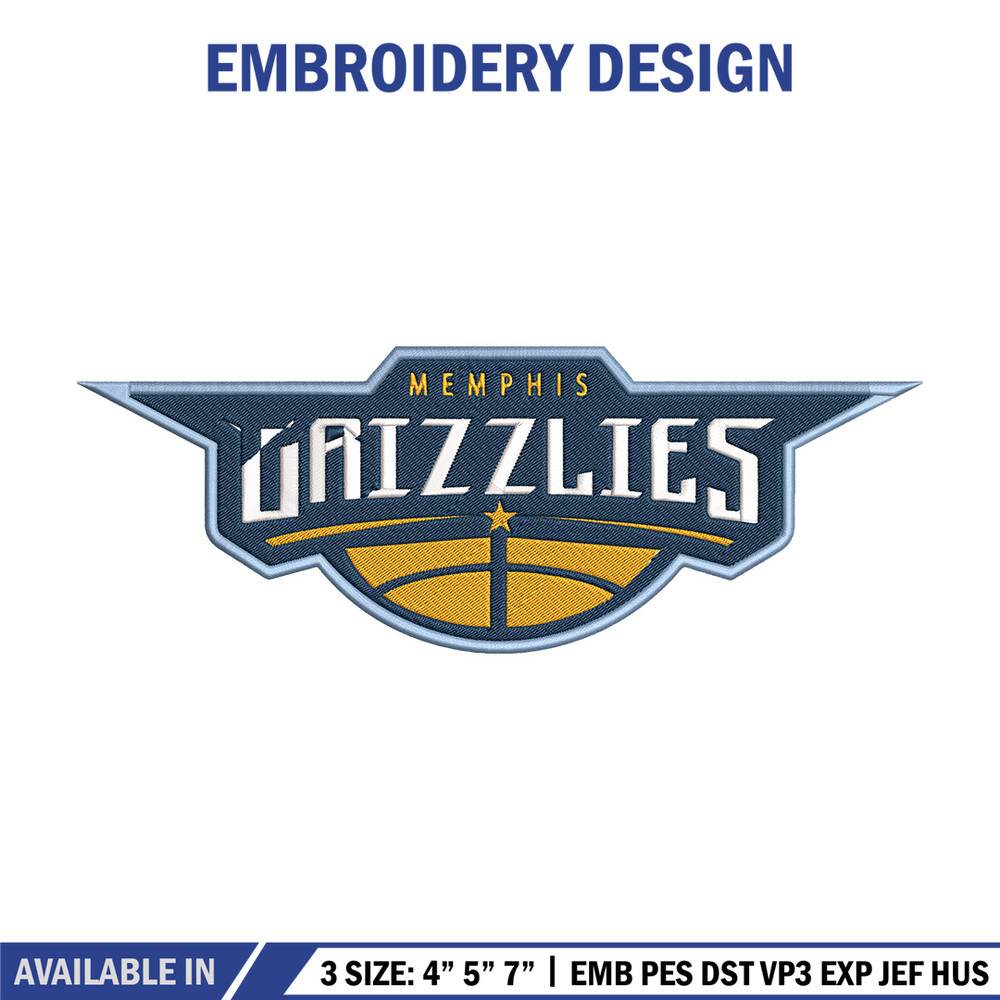 Memphis Grizzlies logo embroidery design, NBA embroidery,Sport embroidery, Embroidery design,Logo sport embroidery.jpg