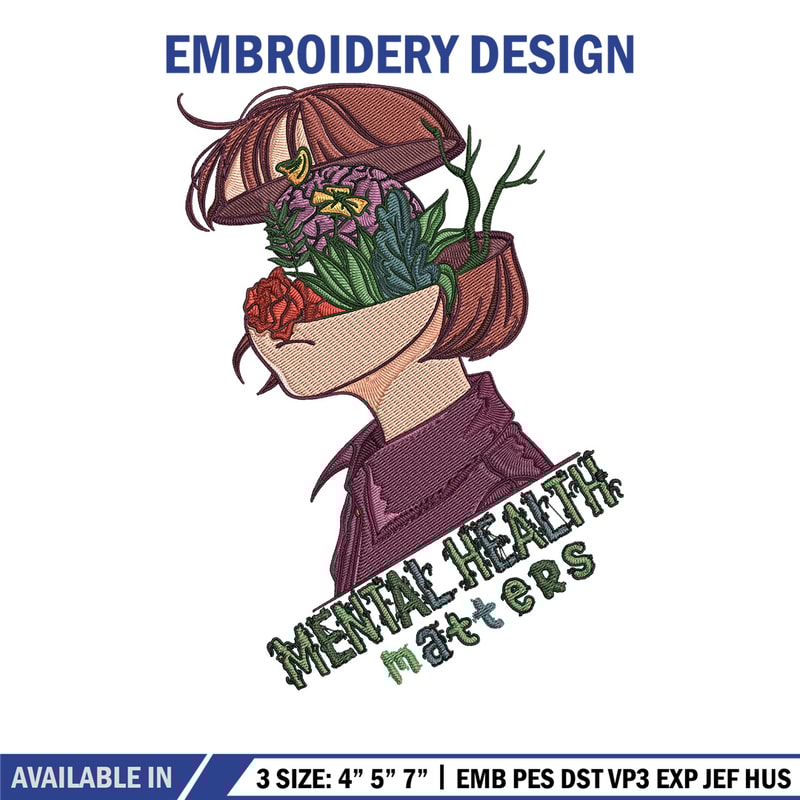 Mental Health Embroidery Design, Matters Embroidery, Embroidery File, Anime Embroidery, Anime shirt, Digital download.jpg