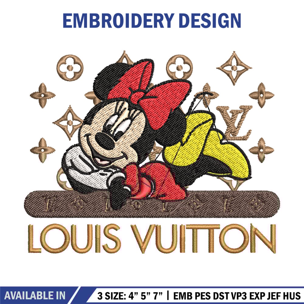 Minnie louis vuitton Embroidery Design, Lv Embroidery, Embroidery File, Brand Embroidery, Logo shirt, Digital download.jpg
