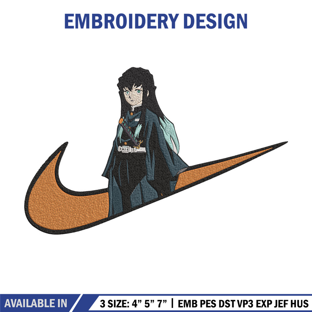 Muichirou Embroidery Design, Demon slayer Embroidery, Embroidery File, Nike Embroidery, Anime shirt, Digital download.jpg