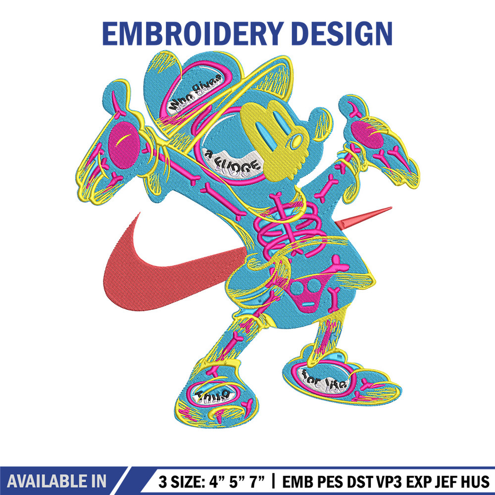 Nike mickey Embroidery Design, Mickey Embroidery, Embroidery File, Nike Embroidery, Anime shirt, Digital download..jpg