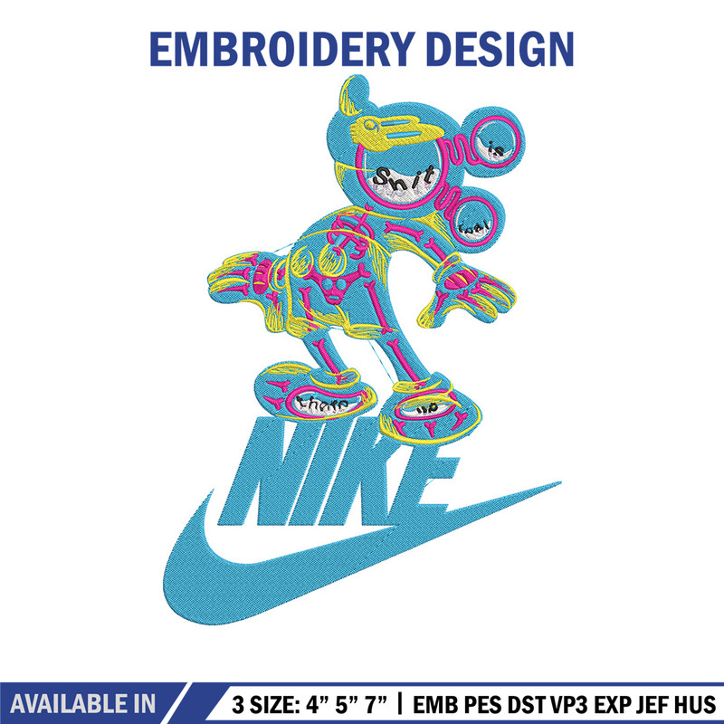 Nike mickey Embroidery Design, Mickey Embroidery, Embroidery File, Nike Embroidery, Anime shirt, Digital download.jpg