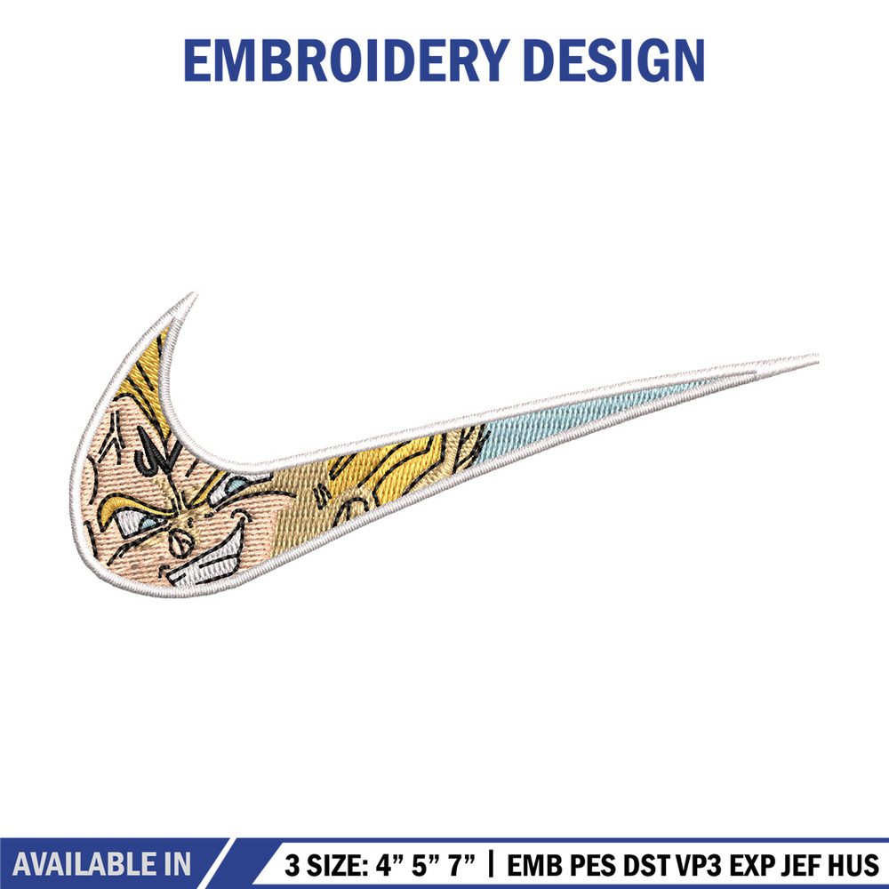 Nike vegeta embroidery design, Dragonball embroidery, Nike design, Embroidery shirt, Embroidery file, Digital download.jpg