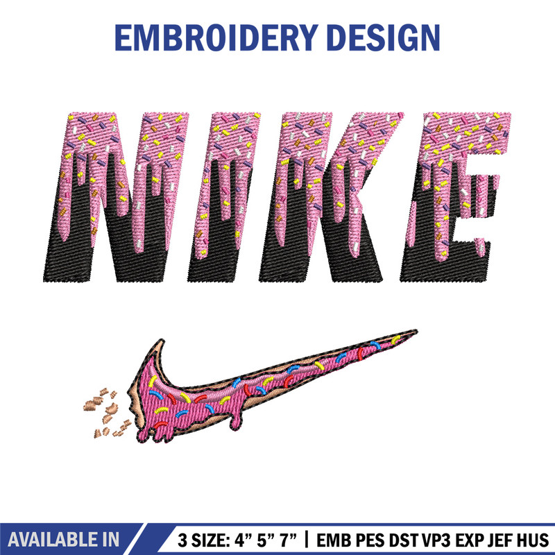 Nike x donnut embroidery design, Donut embroidery, Nike design, Embroidery shirt, Embroidery file, Digital download.jpg