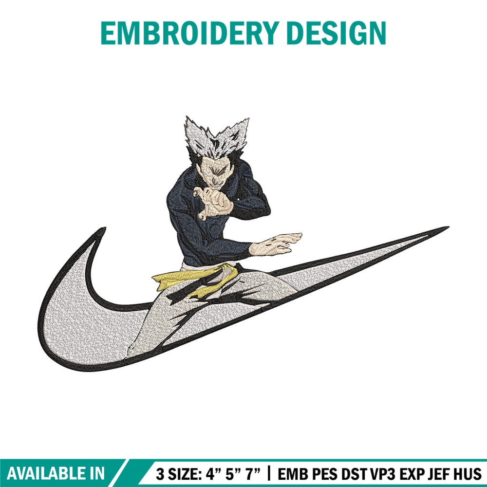 Garou x nike Embroidery Design, One punch man Embroidery, Embroidery File,Nike Embroidery, Anime shirt, Digital download.jpg