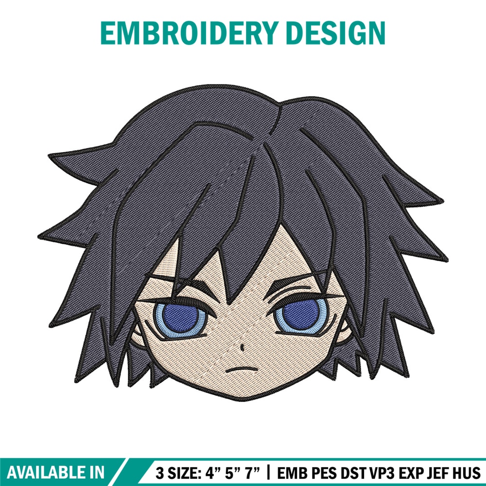 Giyuu chibi Embroidery Design,Demon slayer Embroidery,Embroidery File,Anime Embroidery,Anime shirt, Digital download.jpg