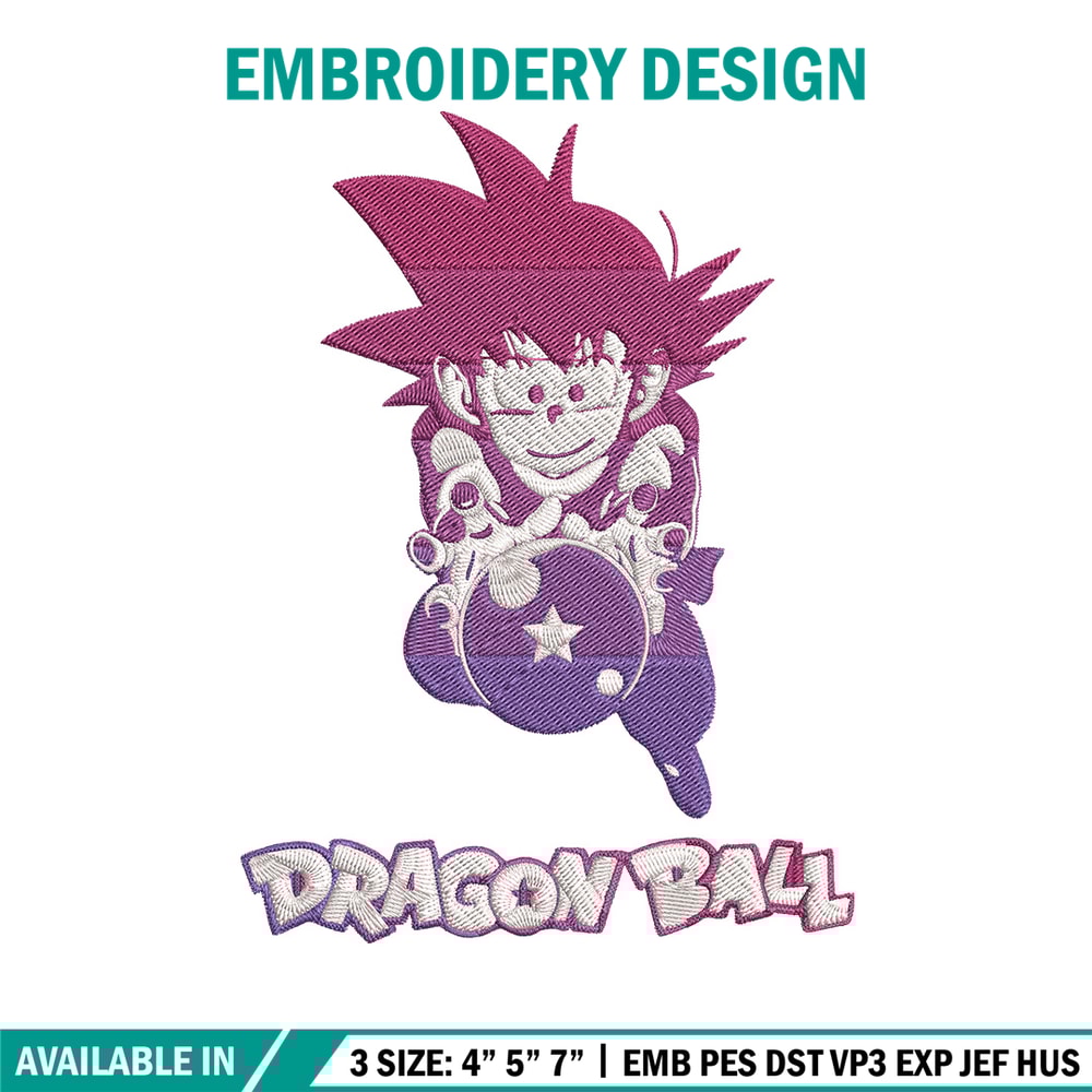 Goku kid Embroidery Design, Dragonball Embroidery, Embroidery File, Anime Embroidery, Anime shirt, Digital download..jpg