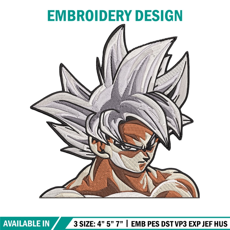 Goku mui Embroidery Design, Dragonball Embroidery, Embroidery File, Anime Embroidery, Anime shirt, Digital download.jpg