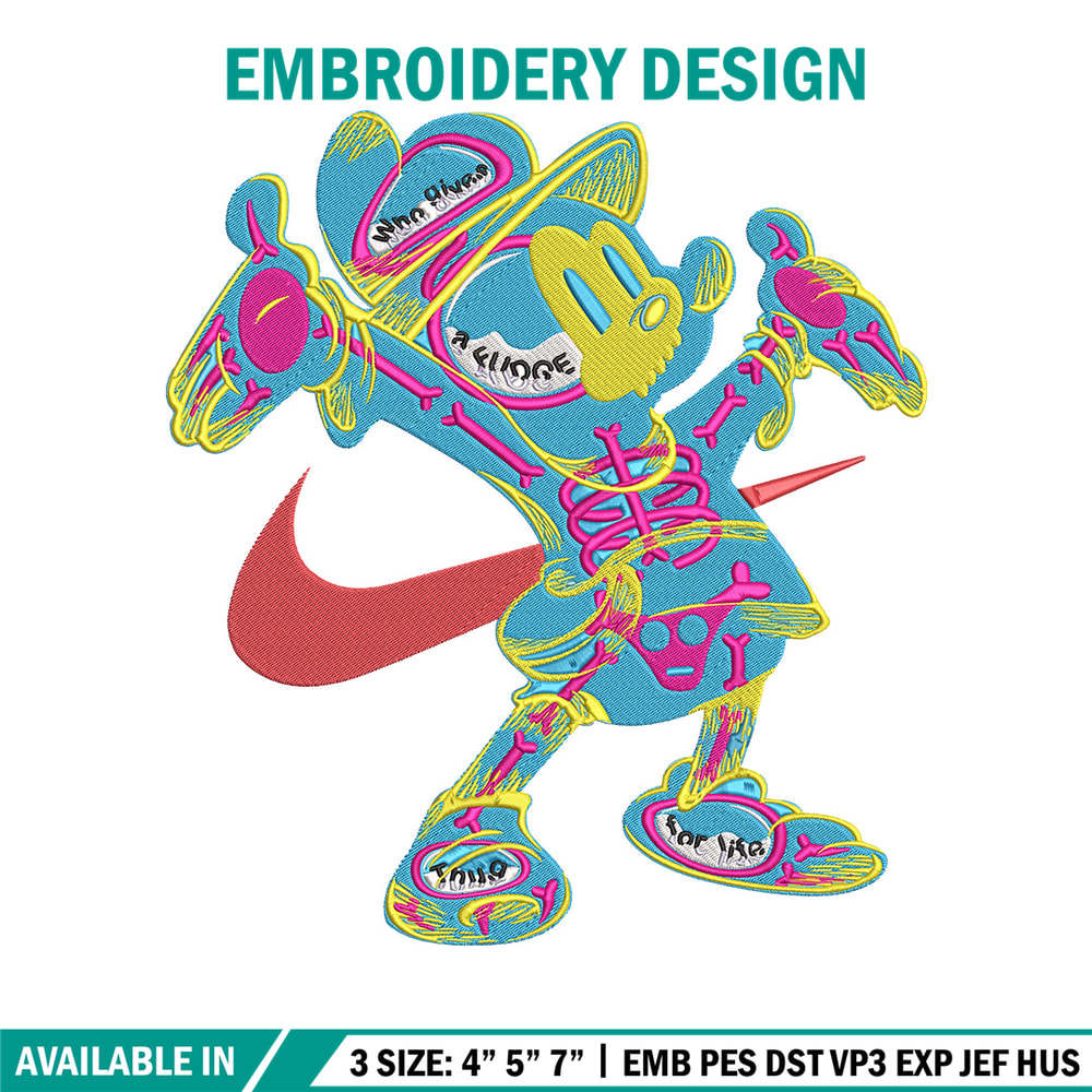Nike mickey Embroidery Design, Mickey Embroidery, Embroidery File, Nike Embroidery, Anime shirt, Digital download..jpg