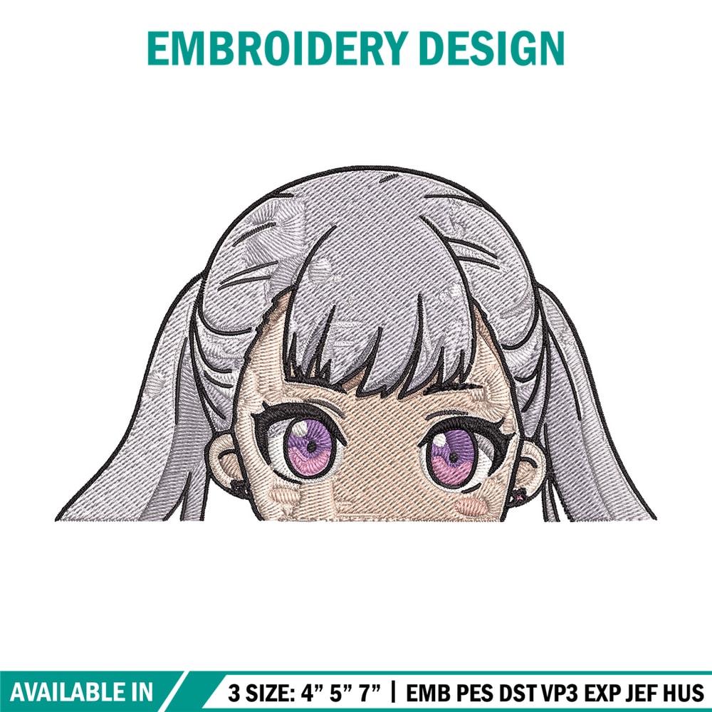 Noelle Peeker Embroidery Design, Black clover Embroidery, Embroidery File, Anime Embroidery,Anime shirt,Digital download.jpg