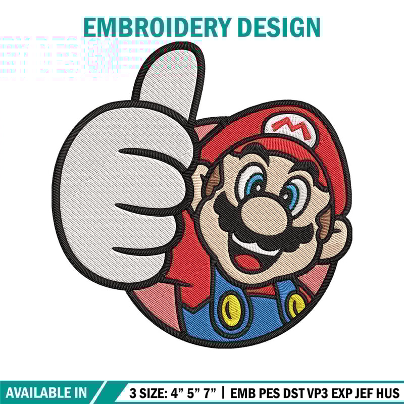 Super Mario Bros Embroidery Design, Mario Embroidery, Embroidery File, logo shirt, Embroidery design, Digital download..jpg
