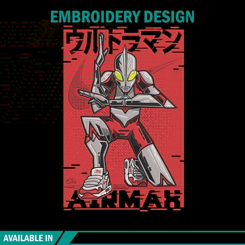 Ultraman poster Embroidery Design, Ultraman Embroidery, Embroidery File, Anime Embroidery, Anime shirt, Digital download.jpg