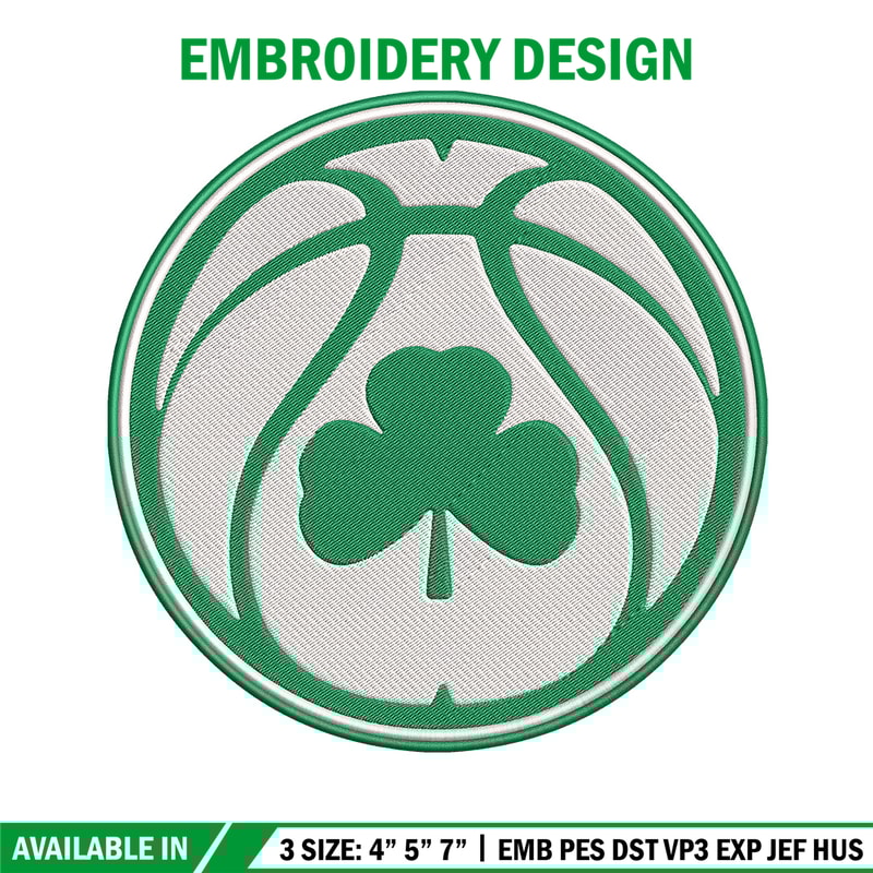 Boston Celtics logo embroidery design, NBA embroidery,Sport embroidery, Logo sport embroidery, Embroidery design.jpg