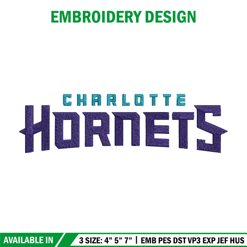 Charlotte Hornets logo embroidery design,NBA embroidery, Sport embroidery, Embroidery design,Logo sport embroidery.jpg
