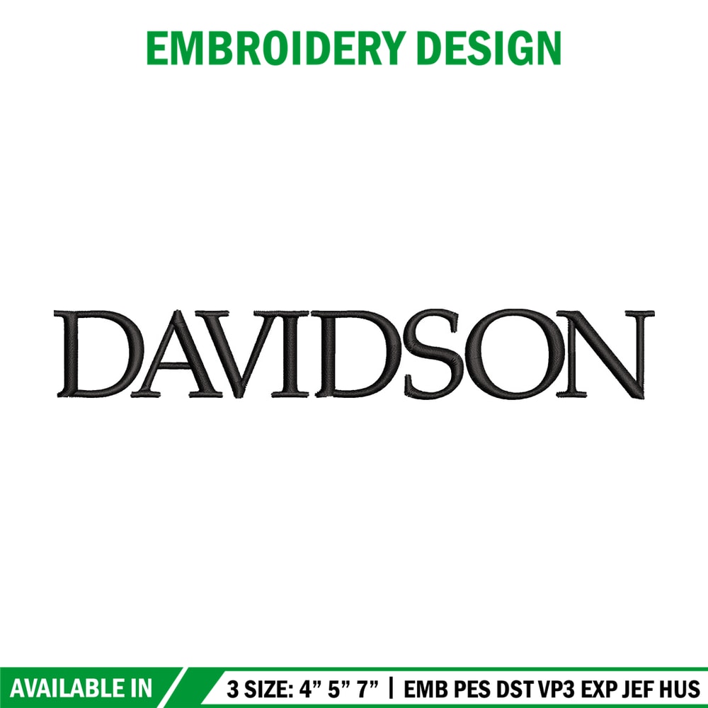 Davidson logo embroidery design, Logo embroidery, Sport embroidery, logo sport embroidery, Embroidery design.jpg