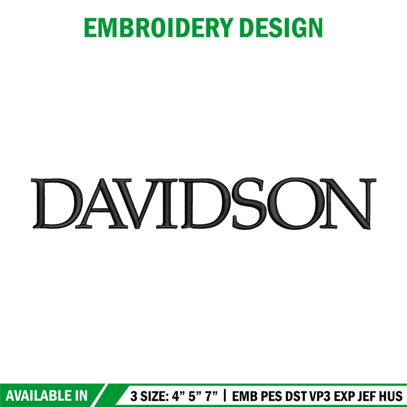 Davidson logo embroidery design, Logo embroidery, Sport embroidery, logo sport embroidery, Embroidery design.jpg