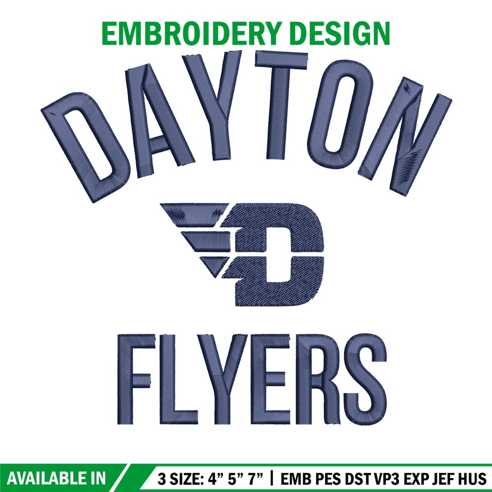 Dayton Flyers logo embroidery design, Basketball embroidery, Sport embroidery, logo sport embroidery, Embroidery design.jpg