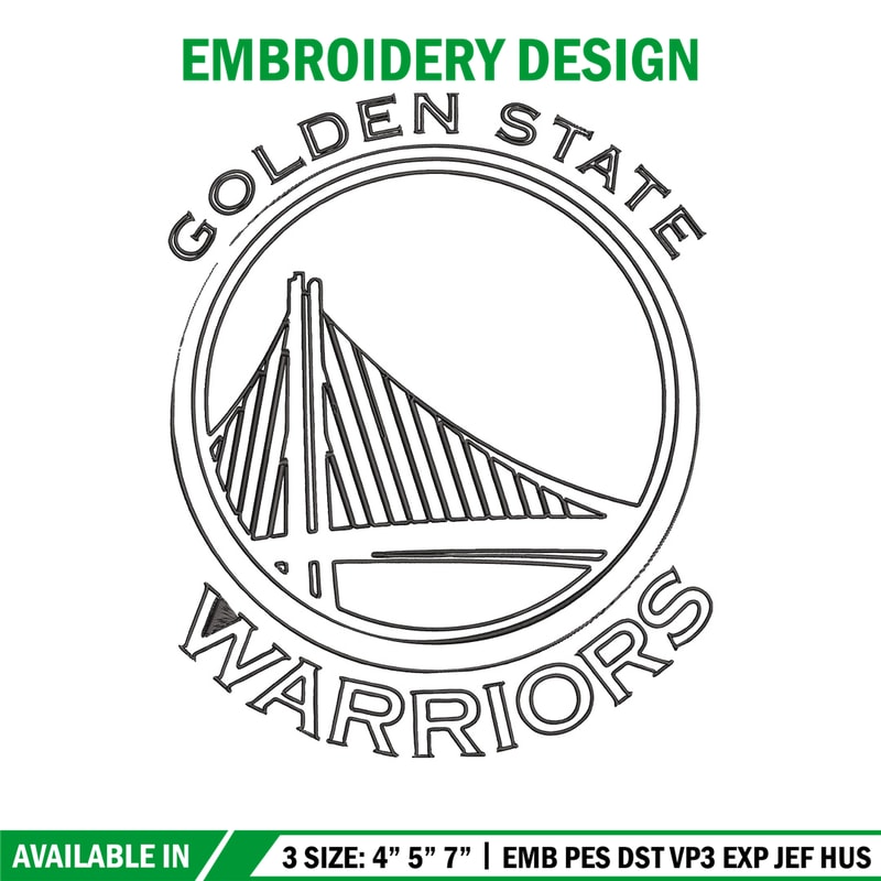 Golden State Warriors logo embroidery design, NBA embroidery, Sport embroidery, Embroidery design,Logo sport embroidery.jpg