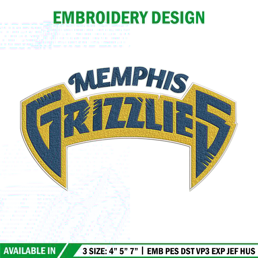 Memphis Grizzlies logo embroidery design, NBA embroidery, Sport embroidery,Embroidery design, Logo sport embroidery.jpg