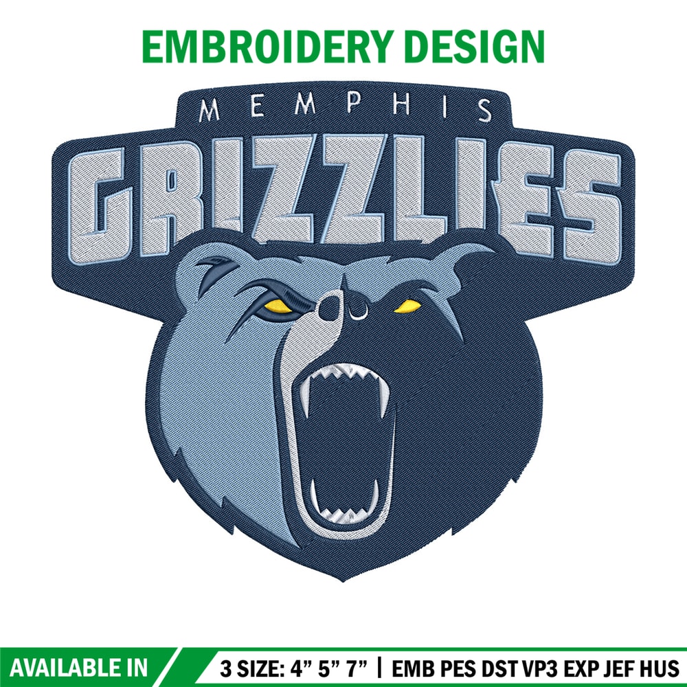 Memphis Grizzlies logo embroidery design, NBA embroidery, Sport embroidery,Embroidery design,Logo sport embroidery.jpg