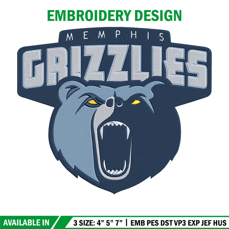 Memphis Grizzlies logo embroidery design, NBA embroidery, Sport embroidery,Embroidery design,Logo sport embroidery.jpg