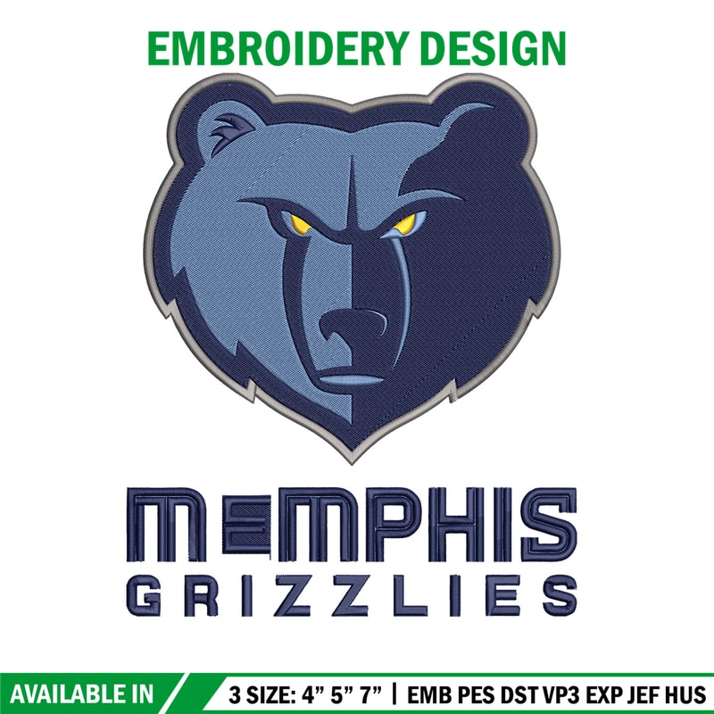 Memphis Grizzlies logo embroidery design,NBA embroidery, Sport embroidery,Embroidery design, Logo sport embroidery..jpg
