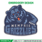 Memphis Grizzlies logo embroidery design,NBA embroidery, Sport embroidery,Embroidery design, Logo sport embroidery.jpg
