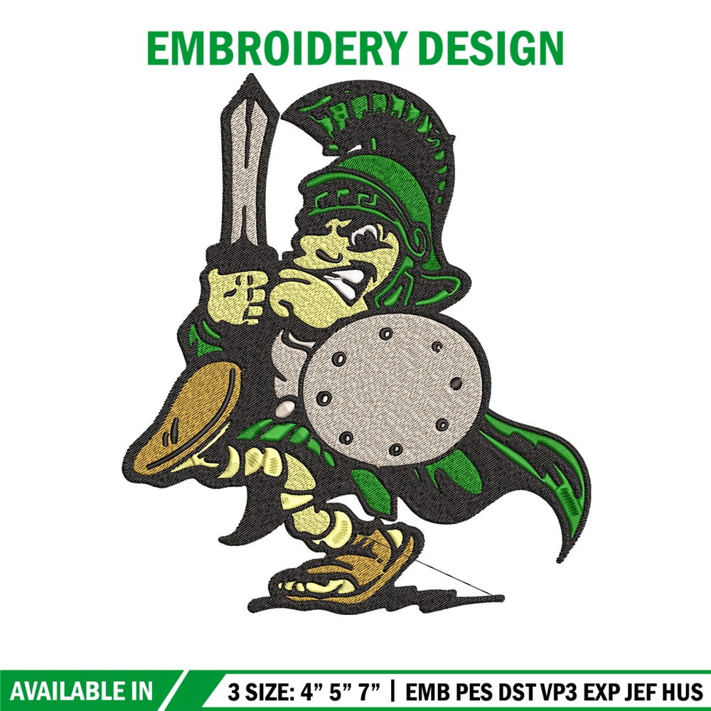 Michigan State logo embroidery design, Logo embroidery, Sport embroidery, logo sport embroidery, Embroidery design.jpg