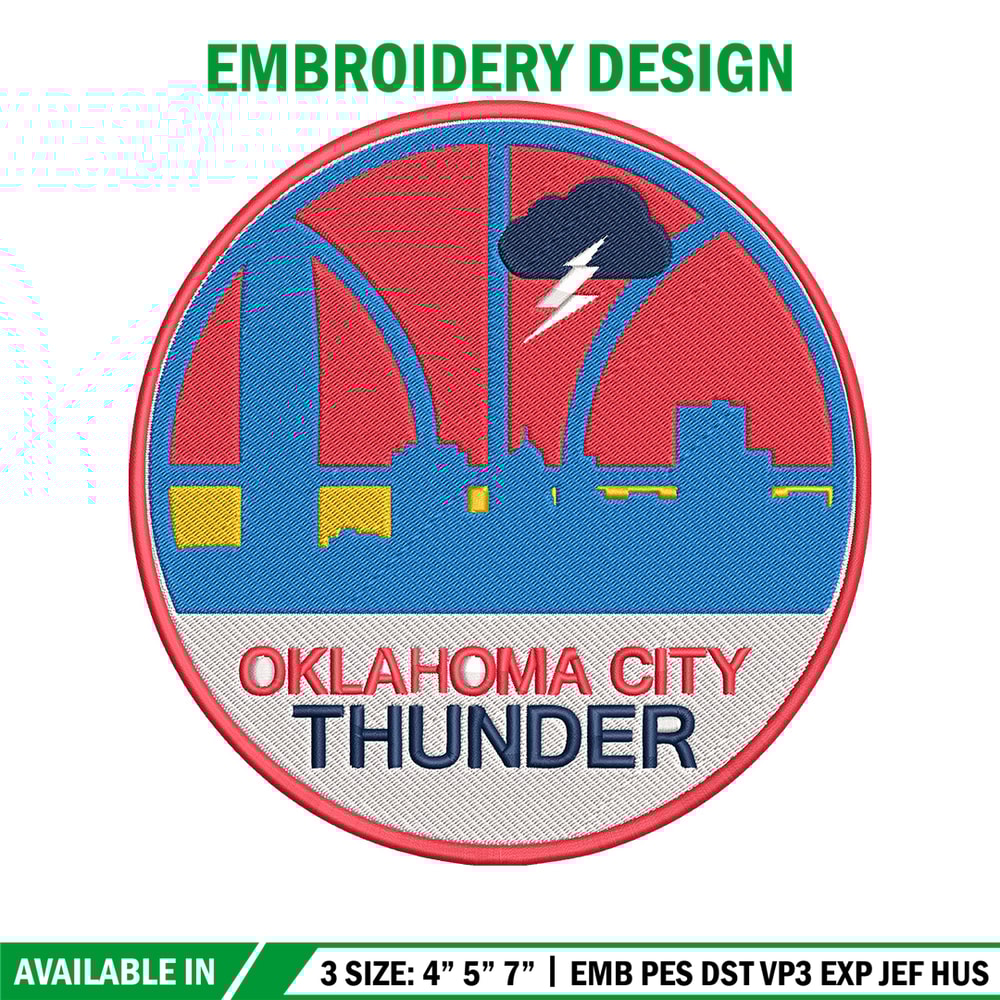 Oklahoma City Thunder logo embroidery design,NBA embroidery,Sport embroidery,Embroidery design, Logo sport embroidery.jpg