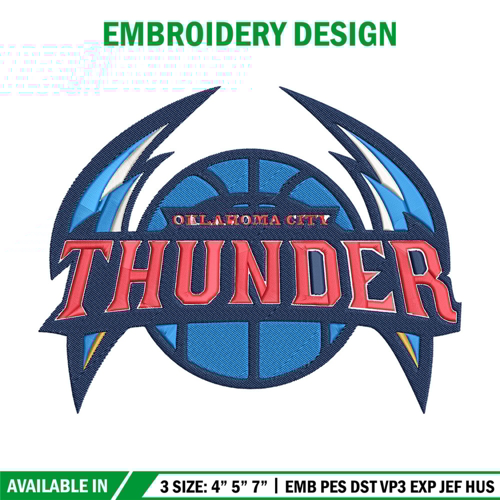 Oklahoma Thunder logo embroidery design,NBA embroidery,Sport embroidery,Embroidery design, Logo sport embroidery..jpg