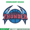 Oklahoma Thunder logo embroidery design,NBA embroidery,Sport embroidery,Embroidery design, Logo sport embroidery..jpg