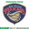 Orleans Pelicans design embroidery design, NBA embroidery, Sport embroidery, Embroidery design, Logo sport embroidery.jpg