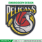 Orleans Pelicans logo embroidery design, NBA embroidery,Sport embroidery,Embroidery design,Logo sport embroidery.jpg