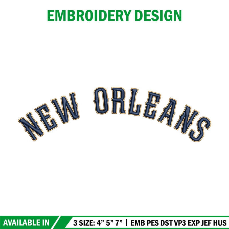 Orleans Pelicans logo embroidery design,NBA embroidery, Sport embroidery, Embroidery design, Logo sport embroidery.jpg