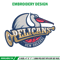 Orleans Pelicans logo embroidery design,NBA embroidery,Sport embroidery, Embroidery design, Logo sport embroidery.jpg