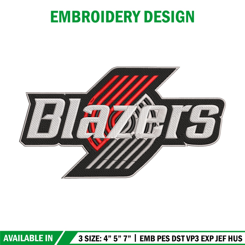 Portland Trail Blazers logo embroidery design, NBA embroidery, Sport embroidery, Embroidery design,Logo sport embroidery.jpg