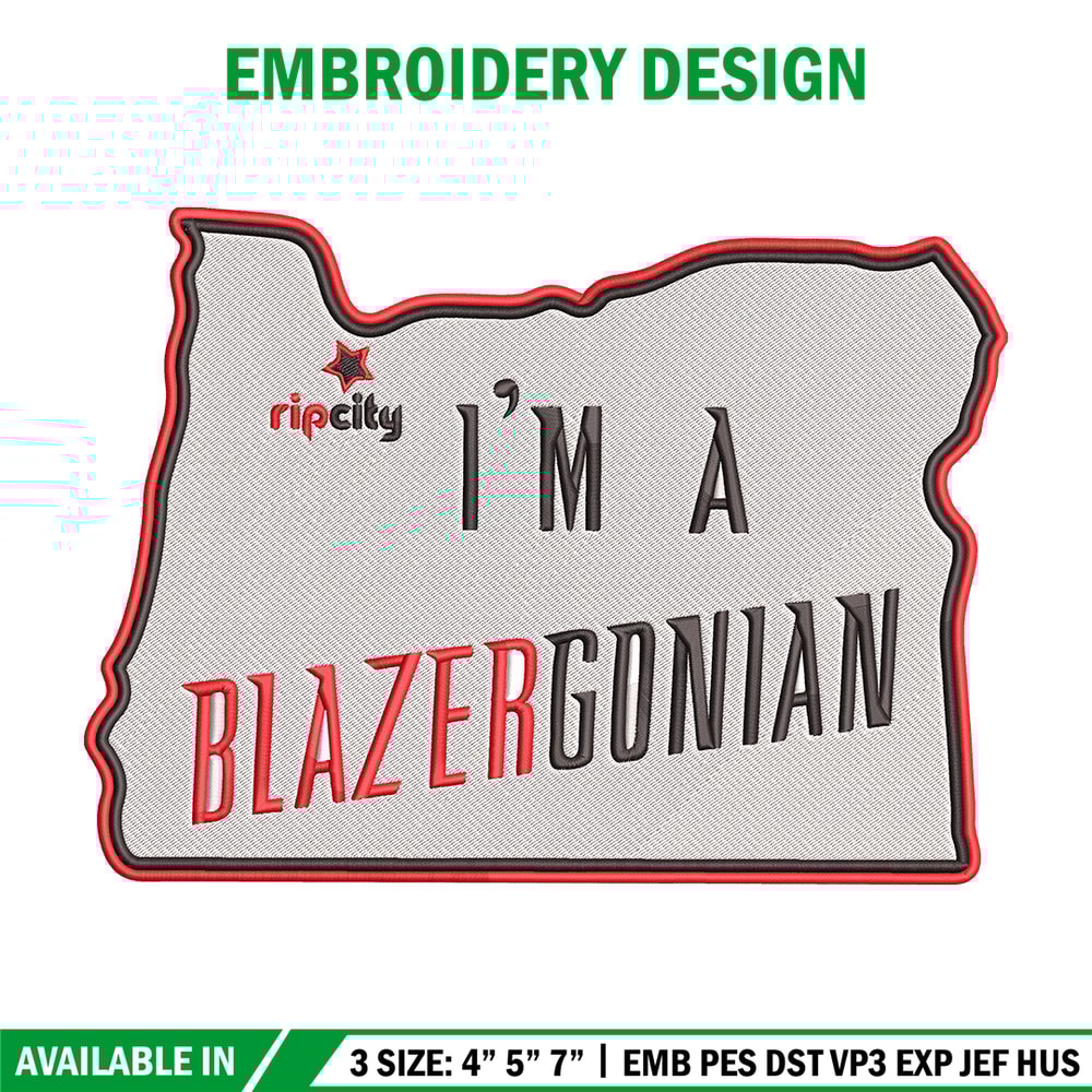 Portland Trail Blazers logo embroidery design, NBA embroidery,Sport embroidery, Embroidery design, Logo sport embroidery.jpg