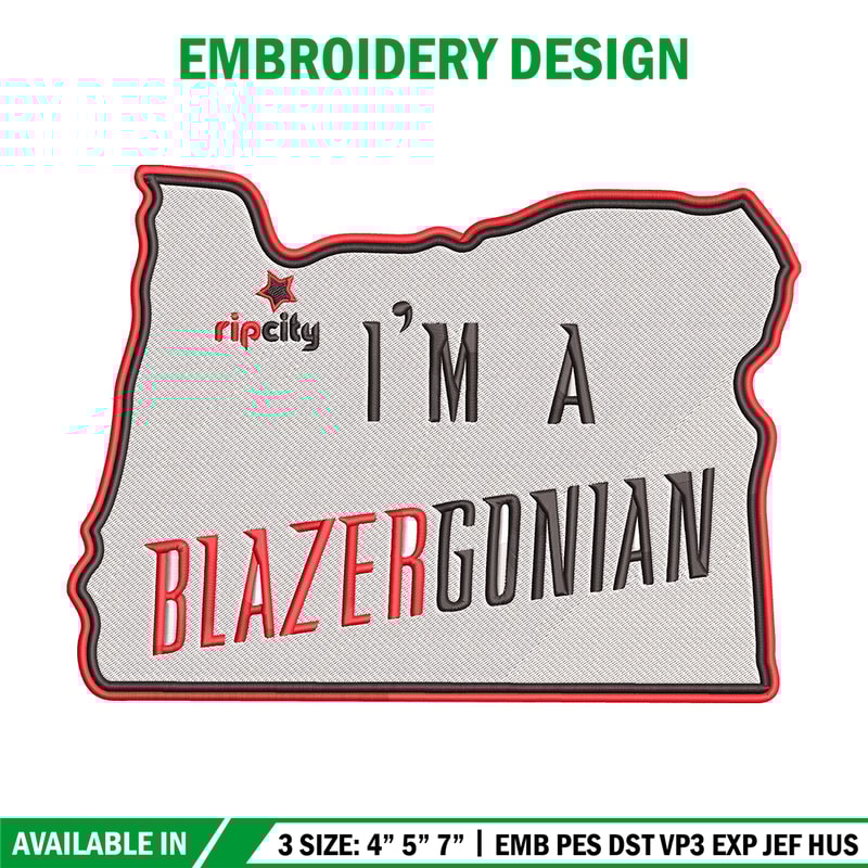 Portland Trail Blazers logo embroidery design, NBA embroidery,Sport embroidery, Embroidery design, Logo sport embroidery.jpg
