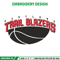 Portland Trail Blazers no 1 embroidery design,NBA embroidery, Sport embroidery,Embroidery design, Logo sport embroidery.jpg