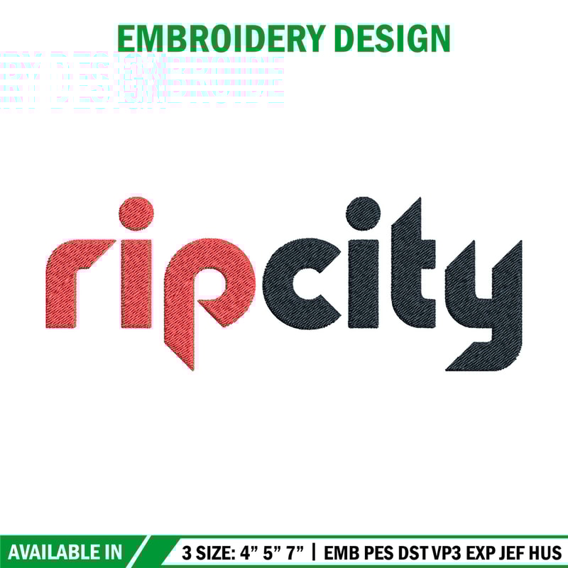 Portland Trail Blazres logo embroidery design,NBA embroidery, Sport embroidery, Embroidery design,Logo sport embroidery.jpg