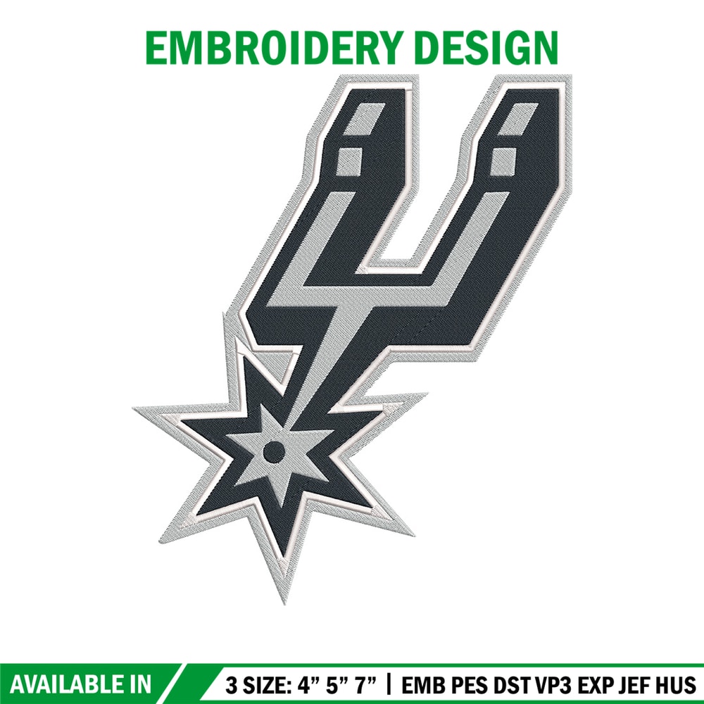 San Antonio Spurs logo embroidery design, NBA embroidery, Sport embroidery, Embroidery design, Logo sport embroidery.jpg