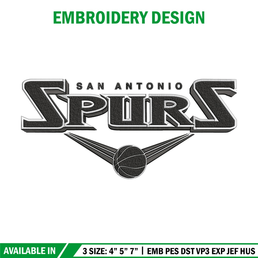 San Antonio Spurs logo embroidery design, NBA embroidery,Embroidery design, Logo sport embroidery, Sport embroidery.jpg