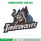 Timberwolves logo embroidery design, NBA embroidery, Sport embroidery, Embroidery design, Logo sport embroidery.jpg