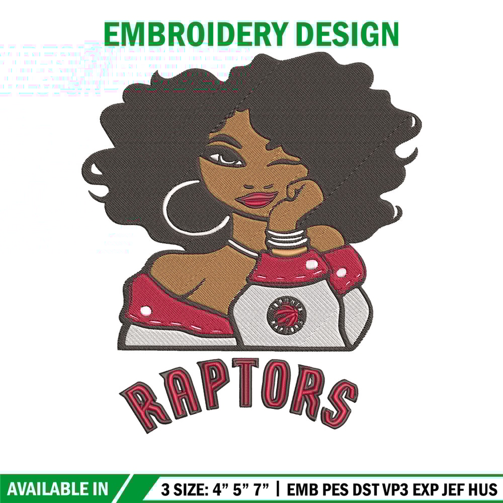 Toronto Raptors girl embroidery design, NBA embroidery, Sport embroidery,Embroidery design, Logo sport embroidery..jpg
